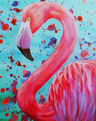 Flamingo Bird paint by numbers