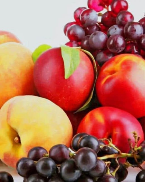 Fresh Apples And Grapes paint by number