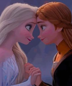 Elsa And Anna From Frozen paint by numbers