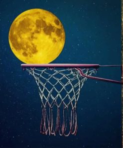 full moon basketball paint by number