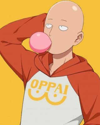 Funny Saitama paint by numbers