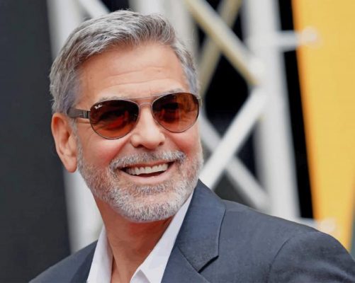 George Clooney With Sunglasses Paint By Numbers