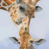 Giraffe Mother And Her Baby paint by numbers