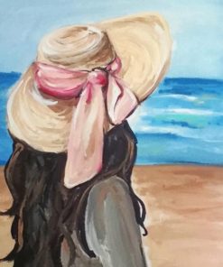 Girl In The Beach paint by numbers