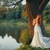 Girl Standing Alone Near Lake paint by number