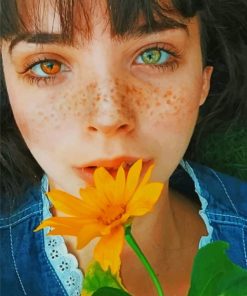 Girl With Heterochromia Paint By Numbers