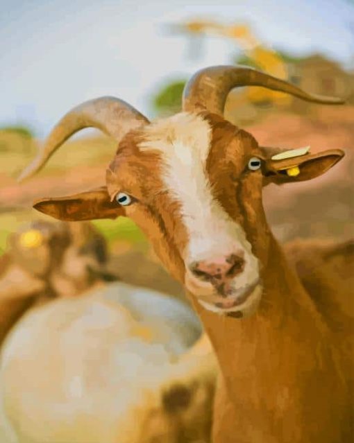 Goat With Green Eyes paint by numbers