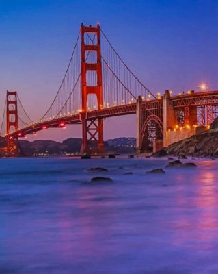 Golden Gate Bridge paint by numbers