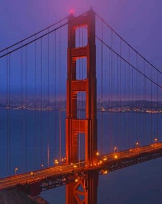 Golden Gate Bridge California paint by numbers