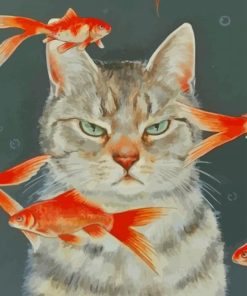 Goldfish And Cat paint by numbers
