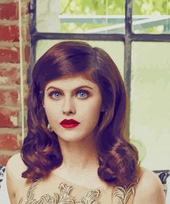 Gorgeous Alexandra Daddario paint by number