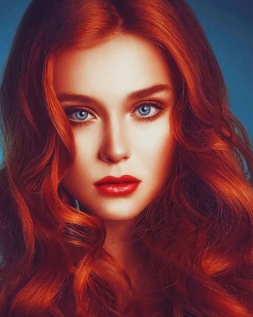 Gorgeous Red Haired Girl Paint By Numbers