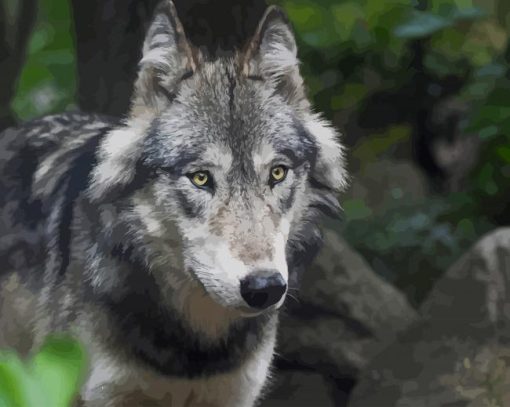 Gray Wolves paint by numbers