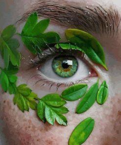 Green Aesthetic Eye paint by number