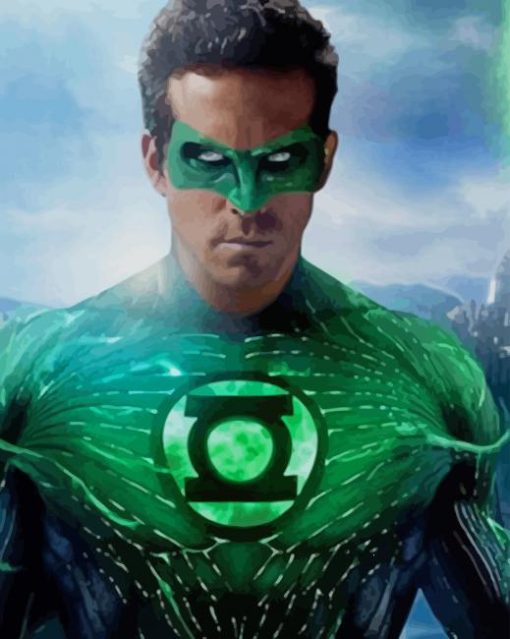 Green Lantern Ryan Reynolds paint by numbers