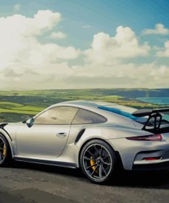 Grey Porsche 911 Gt3 paint by number