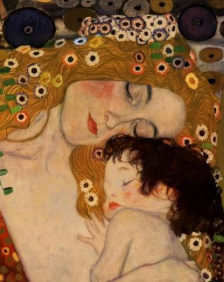 Gustav Klimt Mother And Child paint by numbers