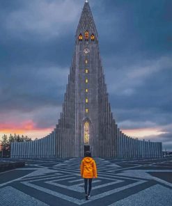 hallgrímskirkja church iceland paint by numbers