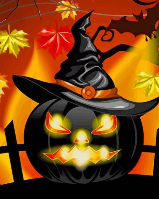 halloween pumpkin paint by numbers