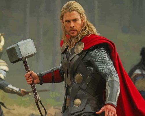 Hammer of Thor Marvel paint by numbers