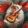 Hedgehog Playing Guitar paint by numbers