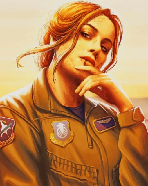 Animation captain marvel paint by numbers