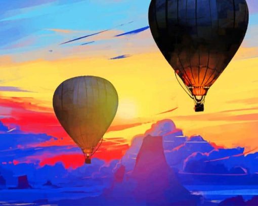 hot air balloon painting by numbers