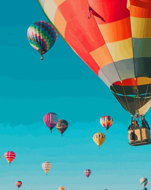 Hot Air Balloon paint by numbers