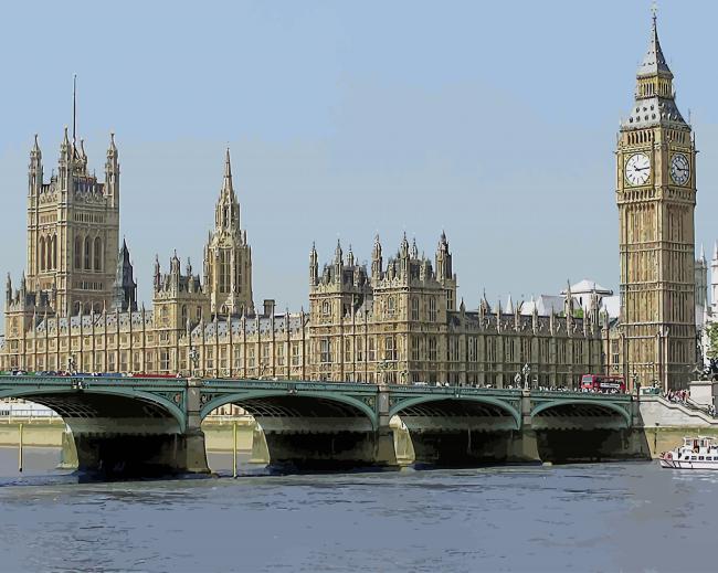 House of Parliament London paint by numbers