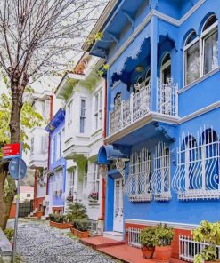 Arnavutköy Houses Istanbul paint by numbers