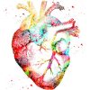 human heart art paint by numbers