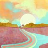 Illustration Forest Road paint by numbers
