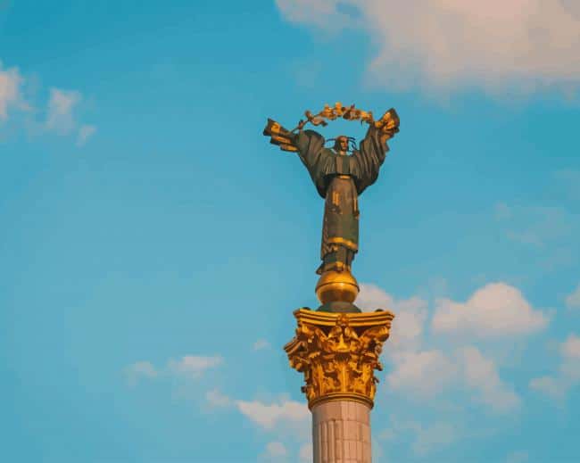 Independence Square Ukraine paint by number