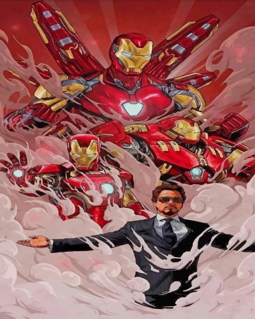 Iron Man paint By numbers