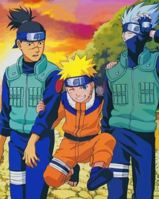 Iruka And Naruto paint by numbers