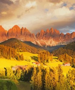 Italy Mountains paint by number