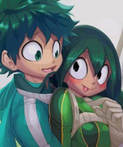 Izuku And Tsuyu paint by number