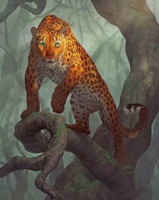 Jaguar Artstation paint by number