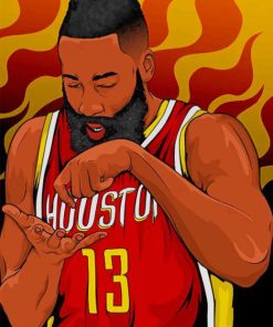 James Harden Pop Art paint by numbers