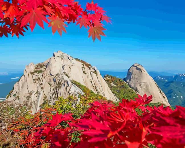 Jingwansa Bukhansan National Park paint by number