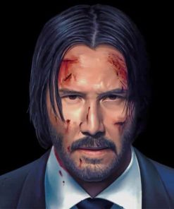 John Wick Keanu Reeves paint by number