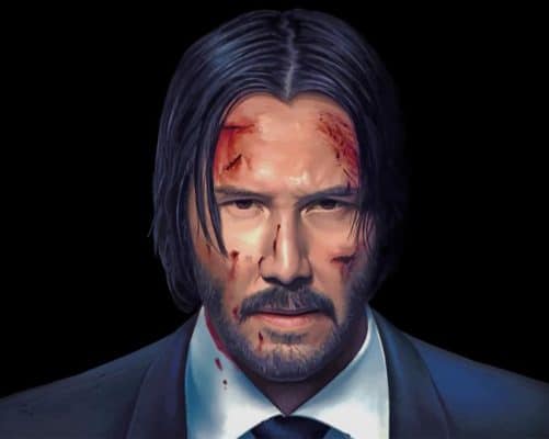 John Wick Keanu Reeves paint by number
