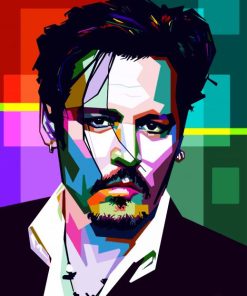 Johnny Depp Pop Art paint by numbers