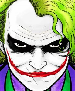 Joker's Face Close Up paint by numbers