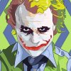 Joker's face Drawing paint by numbers