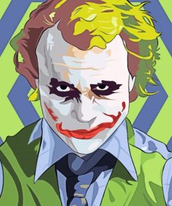 Joker's face Drawing paint by numbers