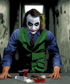 Joker Putting Make Up paint by numbers