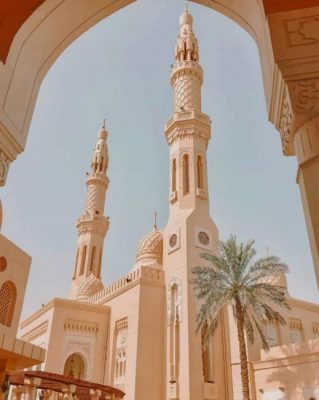 Jumeirah Mosque Dubai paint by numbers