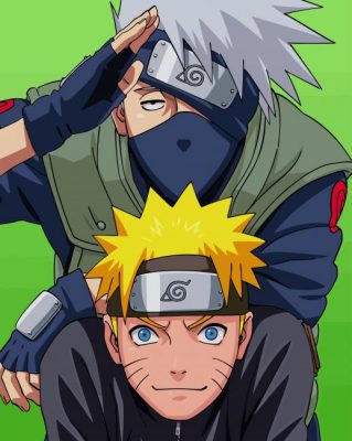 kakashi Sensei And Naruto paint by numbers