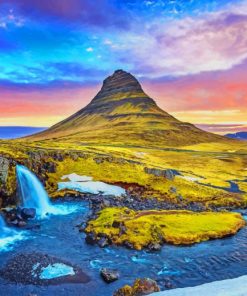 Kirkjufell Mountain paint by number